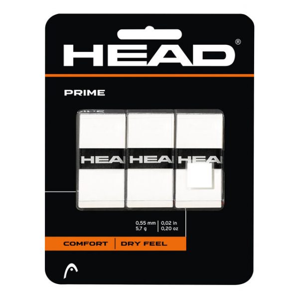 HEAD Prime Overgrip vit överlinda 3 pack